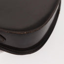 GUCCI Shoulder Bag Leather Brown gold Auth fm4925-16