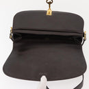 GUCCI Shoulder Bag Leather Brown gold Auth fm4925-19