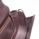 GUCCI Shoulder Bag Leather Brown gold Auth fm4925-21