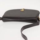GUCCI Shoulder Bag Leather Brown gold Auth fm4925-8