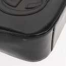GUCCI Shoulder Bag Enamel Black Silver Auth fm4926-9