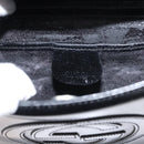 GUCCI Shoulder Bag Enamel Black Silver Auth fm4926-17