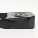 GUCCI Shoulder Bag Enamel Black Silver Auth fm4926-4