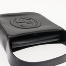 GUCCI Shoulder Bag Enamel Black Silver Auth fm4926-6