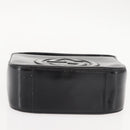 GUCCI Shoulder Bag Enamel Black Silver Auth fm4926-5