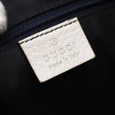 GUCCI Abbey Tote Bag Leather White Gold 141472 Auth fm4928-18