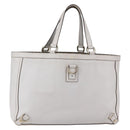 GUCCI Abbey Tote Bag Leather White Gold 141472 Auth fm4928-1