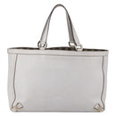 GUCCI Abbey Tote Bag Leather White Gold 141472 Auth fm4928-2