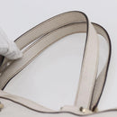 GUCCI Abbey Tote Bag Leather White Gold 141472 Auth fm4928-8
