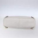 GUCCI Abbey Tote Bag Leather White Gold 141472 Auth fm4928-5