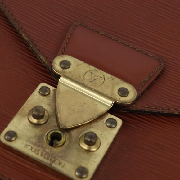 LOUIS VUITTON Epi Monceau 28 Hand Bag Brown M52123 LV Auth fm4929