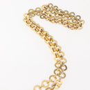 Salvatore Ferragamo Gancini Chain Shoulder Bag Suede Black Gold Auth fm4930-8