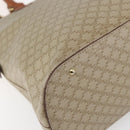 CELINE Macadam Canvas Hand Bag PVC 2way Beige Gold Auth fm4931-16