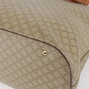 CELINE Macadam Canvas Hand Bag PVC 2way Beige Gold Auth fm4931-17