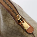 CELINE Macadam Canvas Hand Bag PVC 2way Beige Gold Auth fm4931-19