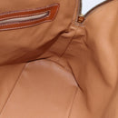 CELINE Macadam Canvas Hand Bag PVC 2way Beige Gold Auth fm4931-22