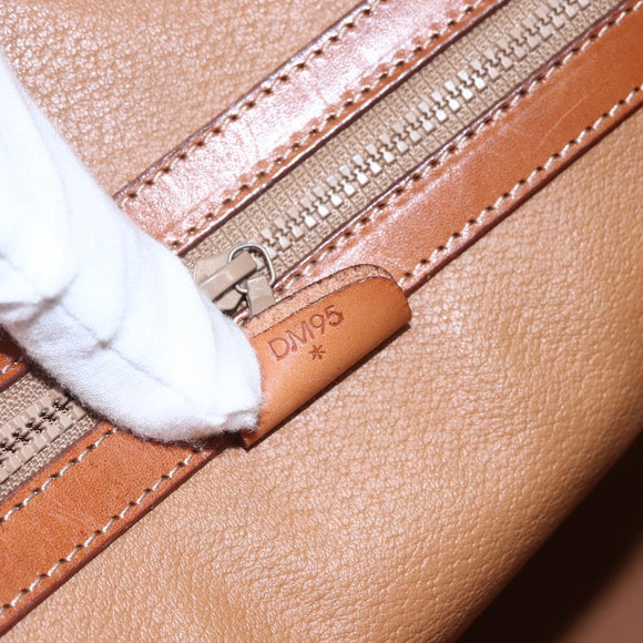 CELINE Macadam Canvas Hand Bag PVC 2way Beige Gold Auth fm4931