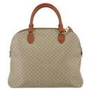 CELINE Macadam Canvas Hand Bag PVC 2way Beige Gold Auth fm4931-2