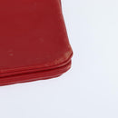 CELINE Trio Shoulder Bag Leather Red Gold Auth fm4933-14