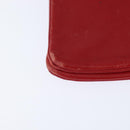 CELINE Trio Shoulder Bag Leather Red Gold Auth fm4933-15