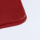 CELINE Trio Shoulder Bag Leather Red Gold Auth fm4933-16