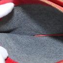 CELINE Trio Shoulder Bag Leather Red Gold Auth fm4933-23