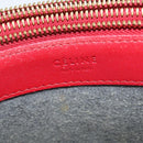CELINE Trio Shoulder Bag Leather Red Gold Auth fm4933-24