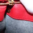 CELINE Trio Shoulder Bag Leather Red Gold Auth fm4933-12