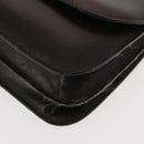 CELINE Hand Bag Leather Brown Gold Auth fm4934-14