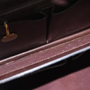 CELINE Hand Bag Leather Brown Gold Auth fm4934-11