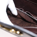 CELINE Hand Bag Leather Brown Gold Auth fm4934-22