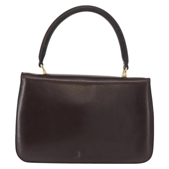 CELINE Handtasche Leder Braun Gold Auth fm4934