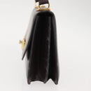 CELINE Hand Bag Leather Brown Gold Auth fm4934-3