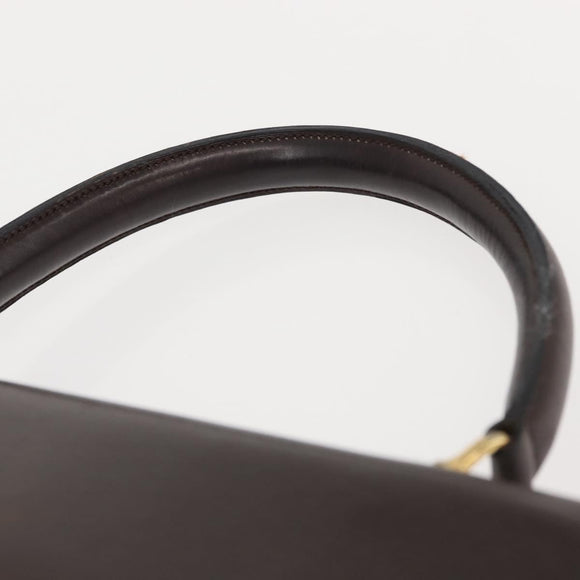 CELINE Handtasche Leder Braun Gold Auth fm4934