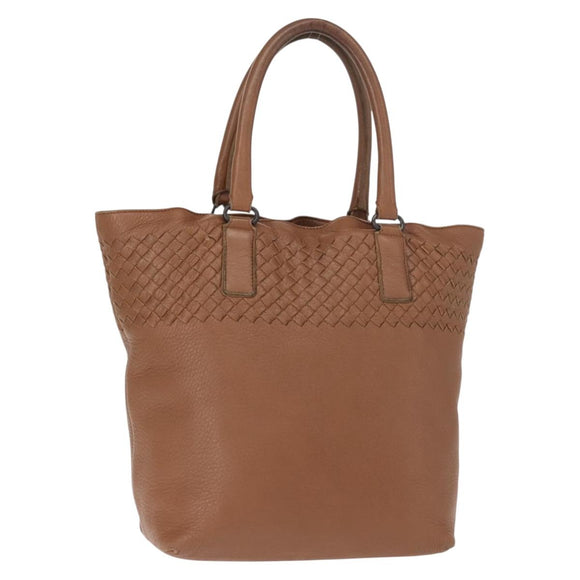BOTTEGA VENETA INTRECCIATO Tote Bag Leather Brown Auth fm4936A
