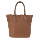 BOTTEGA VENETA INTRECCIATO Tote Bag Leather Brown Auth fm4936A-13