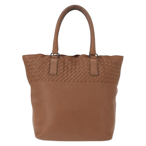 BOTTEGA VENETA INTRECCIATO Tote Bag Leather Brown Auth fm4936A