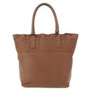 BOTTEGA VENETA INTRECCIATO Tote Bag Leather Brown Auth fm4936A-2