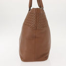 BOTTEGA VENETA INTRECCIATO Tote Bag Leather Brown Auth fm4936A-3