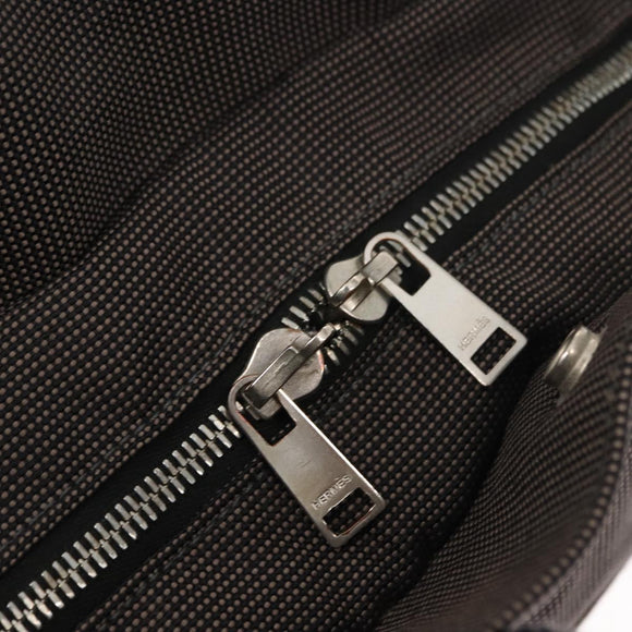 HERMES Her Line MM Hand Bag Canvas Gray Auth fm4937