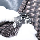 HERMES Her Line MM Hand Bag Canvas Gray Auth fm4937-12