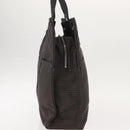 HERMES Her Line MM Hand Bag Canvas Gray Auth fm4937-3