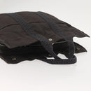 HERMES Her Line MM Hand Bag Canvas Gray Auth fm4937-6