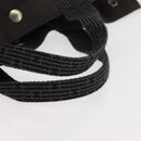 HERMES Her Line MM Hand Bag Canvas Gray Auth fm4937-7