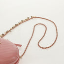 CHANEL Chain V stitch Shoulder Bag Leather Pink Gold CC Auth fm4939M-14