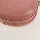 CHANEL Chain V stitch Shoulder Bag Leather Pink Gold CC Auth fm4939M-18