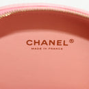 CHANEL Chain V stitch Shoulder Bag Leather Pink Gold CC Auth fm4939M-22