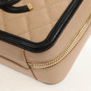 CHANEL CC Filigree Vanity Chain Bag Caviar Skin Beige Gold CC Auth fm4940M-14