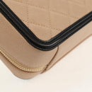CHANEL CC Filigree Vanity Chain Bag Caviar Skin Beige Gold CC Auth fm4940M-15