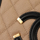 CHANEL CC Filigree Vanity Chain Bag Caviar Skin Beige Gold CC Auth fm4940M-18